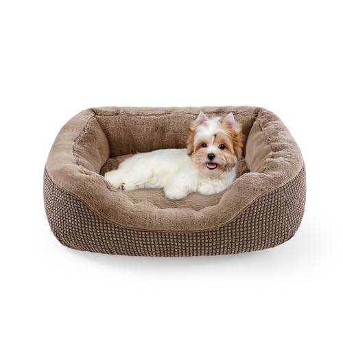Image of INVENHO Small Dog Bed Orthopedic Warming Soft Calming Sleeping Durable with Anti-Slip Bottom