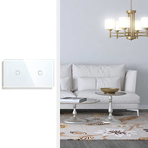 Interrupteur tactile double et variateur de lumière connecté coloris or 1 way - 5