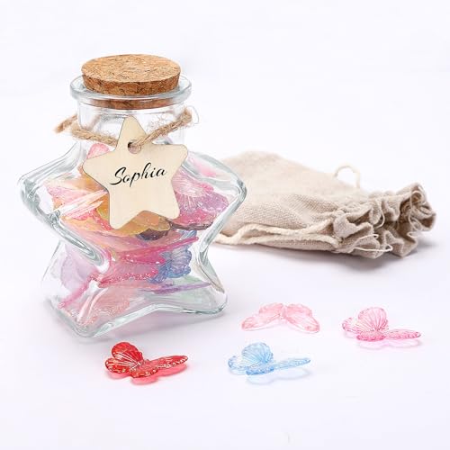 JULEASEL Butterfly Reward Jar for Kids, Classroom Reward Jar, Jar Reward System for Kid, Incentivize Good Behavior Home Training for Boys Girls