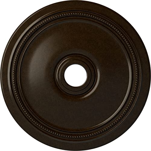 Image of Ekena Millwork CM24DIBZS Diane Ceiling Medallion, 24 inchOD x 3 5 /8 inchID x 1 1 /4 inchP (Fits Canopies up to 6 1 /4 inch), Hand-Painted Bronze