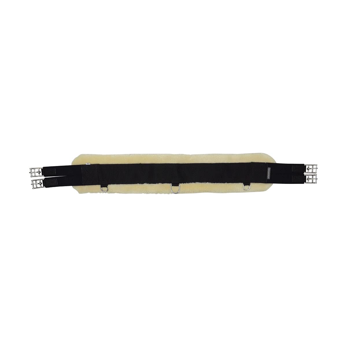 Y-H HyCOMFORT Detachable Faux Fur Elasticated Girth - Natural/Black - 54"