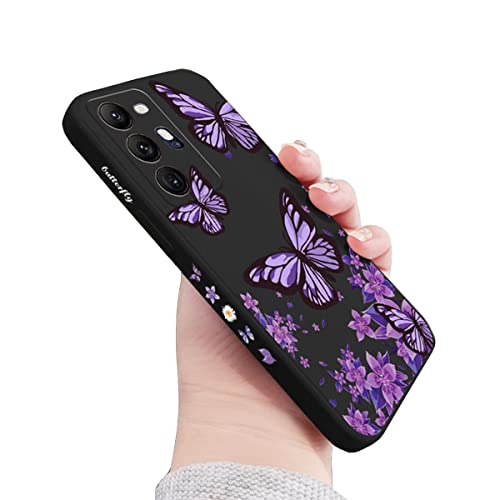 Doowear Galaxy Note 20 Ultra Case for Women Girls Cute Butterfly Camera Lens Protector Soft TPU Bumper Silicone Shockproof Protective Cover Phone Case for Samsung Galaxy Note 20 Ultra 5G-Black