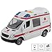 Vokodo Rescue Ambulance Friction Powered 1:16 Scale with Lights and Sounds Kids Medical Transport Emergency Vehicle Push and Go Durable Toy Car Pretend Play Van Great Gift for Children Boys Girls
