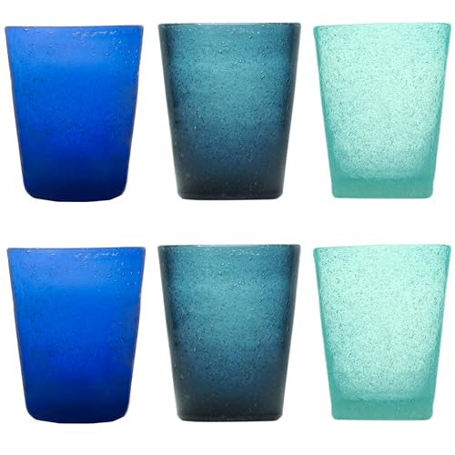 Memento Set 6 bicchieri acqua in pasta di vetro 300cc (Under The Sea)