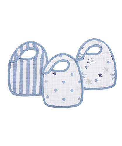 aden + anais(エイデンアンドアネイ) 【日本正規品】出産祝い ベビーギフト モスリン スナップビブ 3枚セット Rock Star 7112 3個 (x 1) 3枚