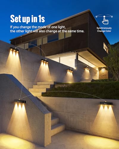 FabStyl Solar Fence Lights Outdoor Garden - Image 2