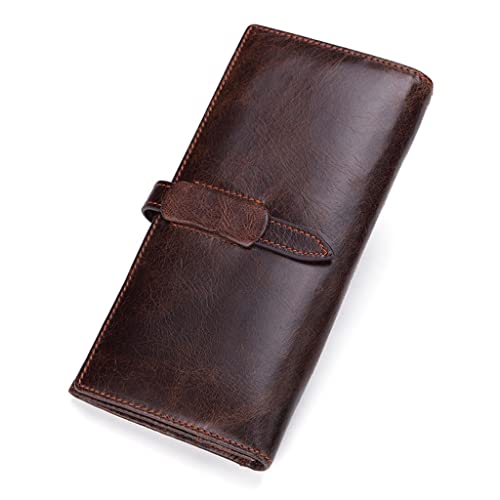 Wallet For Men and Women Long Waxed Leather Wallet Retro Multi-functional Wallet2