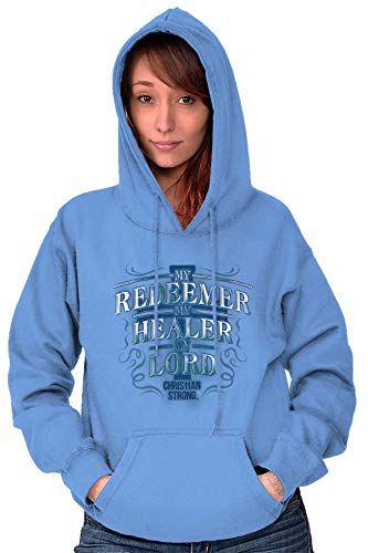 Christian Strong Redeemer Healer Lord Religious Women's Long Sleeve T Shirt Carolina Blue #TOP3