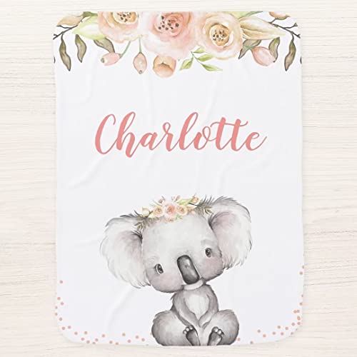 Cityseasons Personalized Baby Blanket For Boys, Custom Flannel Baby Blankets With Name For Kids, Custom Elephant Blanket For Infant Toddler, Baby Gift Blanket For Birthday, 40 X 50 Inches #TOP7