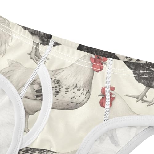 KLL Chicken Black and White Little Boys Cotton Underwear Cute Undies4