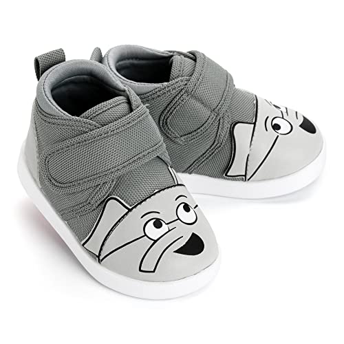 ikiki Squeaky Shoes for Toddlers/Little Kids (Mo Willems Elephant, Gray, Size 11)