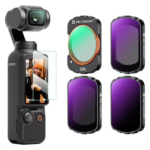 Image of K&F CONCEPT Magnetic 4 Pack CPL ND16 ND64 ND256 Filter Kit | Compatible with DJI OSMO Pocket 4 Pocket 3, Multi-Coated /HD Optical Glass /Gimbal, FD161