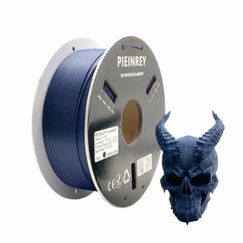 Carbon Fiber PETG Filament 1.75 mm,PETG CF 3D Printer Filament,Compatible with Creality K1C,Bambu LAB,QIDI MAX3,Prusa MK4,FLASHFORGE Adventurer 5M FDM 3D Printer,1 KG,Carbon Blue