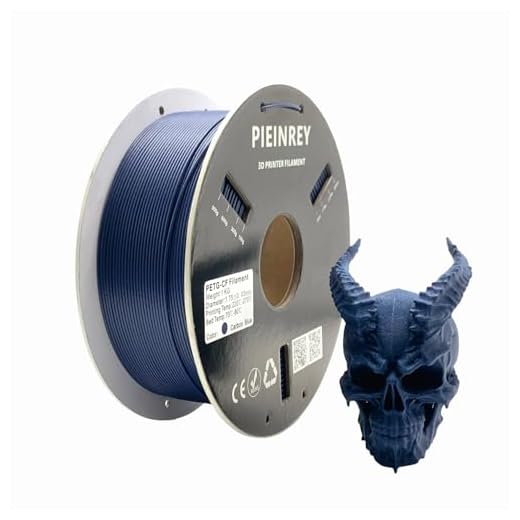 Carbon Fiber PETG Filament 1.75 mm,PETG CF 3D Printer Filament,Compatible with Creality K1C,Bambu LAB,QIDI MAX3,Prusa MK4,FLASHFORGE Adventurer 5M FDM 3D Printer,1 KG,Carbon Blue