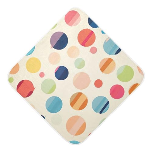PaChyLuu Colorful Polka Dots Baby Hooded Towel Soft Cotton Baby Towels Ultra Absorbent Bath Towel for Babies Boys Girls, 35x35 Inch