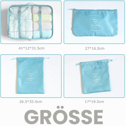 Foto von BillyBath 8-teiliges Koffer Organizer Set & Packwürfel