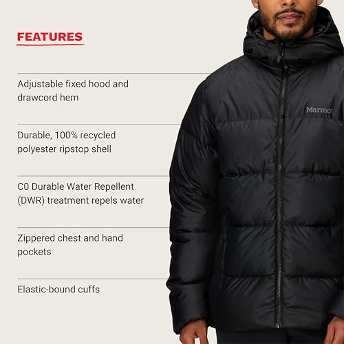 Image of MARMOT mens Guides Down Hoody - Down Filled, Water Resistant, Puffer Jacket With Hood,