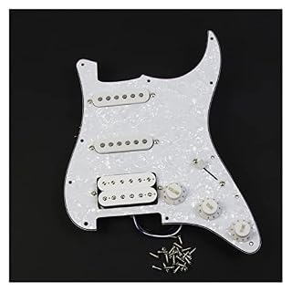 BIPROS 5 pièces de Guitare électrique précâblées chargées par ramassage Pickguard SSH HSS (Color : Nero) - Les Beatles, Paul McCartney, John Lennon, RIngo Starr, George Harrison BIPROS 5 pièces de Guitare électrique précâblées chargées par ramassage Pickguard SSH HSS (Color : Nero) – Image 5