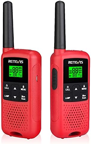Retevis RT649B Walkie Talkie,Rechargeable License-free Walkie Talkies for Adults, Long Range PMR446 16 Channels,with AA Battery LED Torch 2 Way Radio Family Activities(2Pcs)