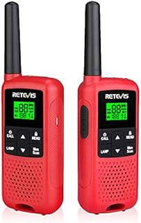 Retevis RT649B Walkie Talkie,Rechargeable License-free Walkie Talkies for Adults, Long Range PMR446 16 Channels,with AA Battery LED Torch 2 Way Radio Family Activities(2Pcs)