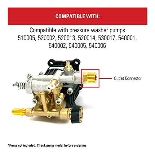 Simpson Cleaning 40226 Morflex Series 3700 PSI Pressure Washer Hose Bundle with 7106686 Outlet Connector for Gas Powered Pressure Washer Pumps