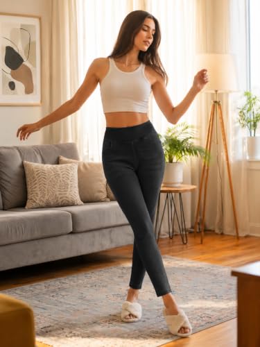 COPYLEAF Stretchy Jeans for Women with Pockets High Waisted Skinny Jeggings | Stretchy Jeans with 4 Pockets, Breathable Denim Fabric, Tummy Control, Butt Lifting, High Waisted, Ideal for Social and Home — view 3