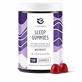 Gumtamin Sleep Melatonin Gummies – 120 Gummies - Melatonin Gummibärchen für Erwachsene – Nahrungsergänzungsmittel mit Vitamin B6 & Pflanzenextrakten – Waldfrucht