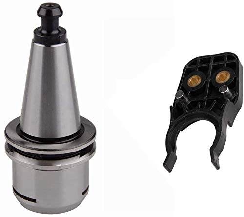 HOZLY 1Pcs ISO20 ER20 35L Collet Chuck G2.0 CNC Mill Spindle Holder + 1Pcs ISO20 Tool Holder Clamp Iron+ABS Flame Proof Rubber Claw