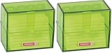 Brunnen 102058052 Karteikasten, 8, 5 x 7, 5 x 4, 8 cm (für A8 Karteikarten), Polystyrol, kiwi, Colour Code (Packung mit 2)