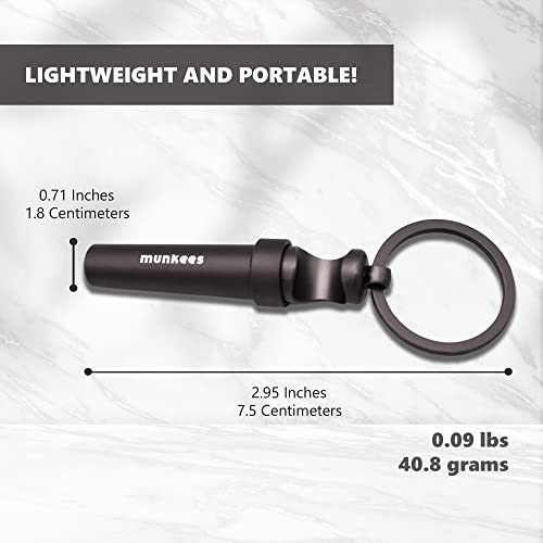 Munkees Mini Keychain Corkscrew Tool, Small Key Ring Wine Opener, Emergency Travel Cork Wine Opener, Portable Backpack Camping Kit, Wine Enthusiasts, Waiters, Bartenders, Bottle Opener Gift Set #TOP6