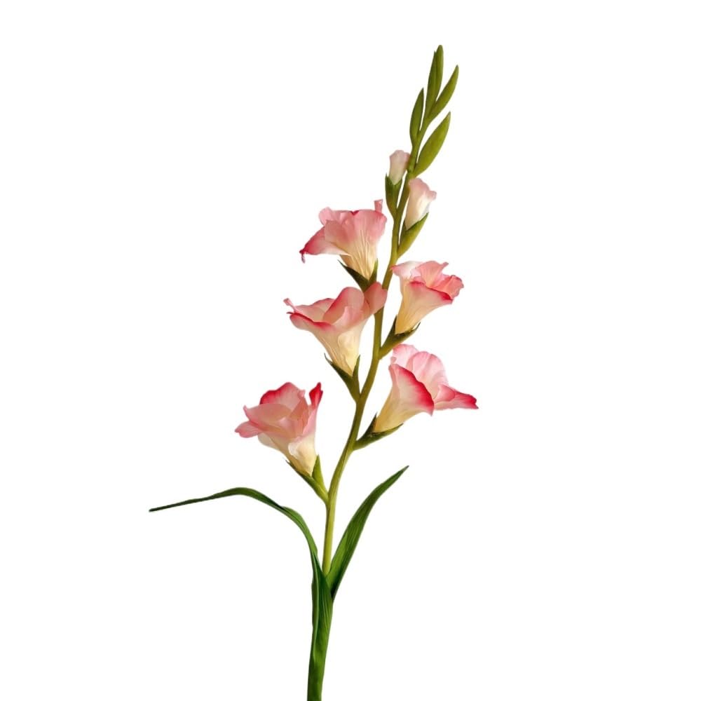 Huffa Red-Billedgull Sword Orchid Artificial Flower - Realistic Decorative Ornaments For Living Room And Floral Landscaping(Red-Billedgull)