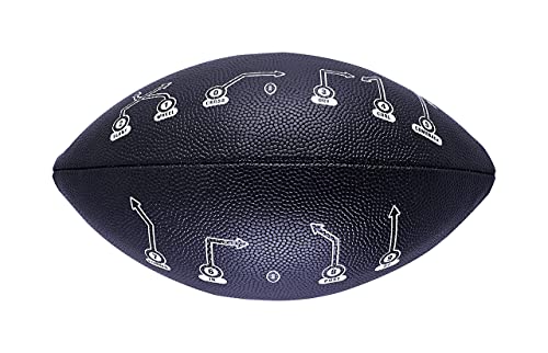 PlayCoach Peewee Unique Grip Youth Football for Kids 6 to 9, Black, Endorsed by MVP Drew Brees