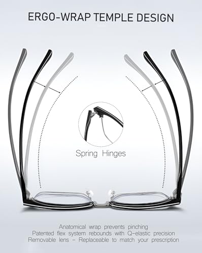 Image of Oversized Square Blue Light Blocking Glasses for Women Men, Vintage Half Frame Computer Reading Gaming Glasses, Anti Glare UV400 Eyestrain