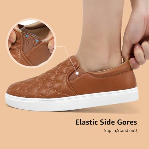 Image of STQ Slip On Shoes for Women Quilted Fashion Sneakers