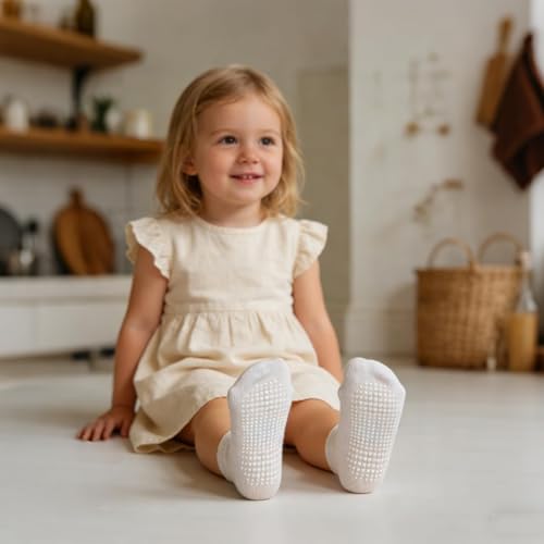 Image of Baby Non Slip Ankle Socks with Grippers (9 Pair) for 6 months-5 years Infant Toddler Boys Girls