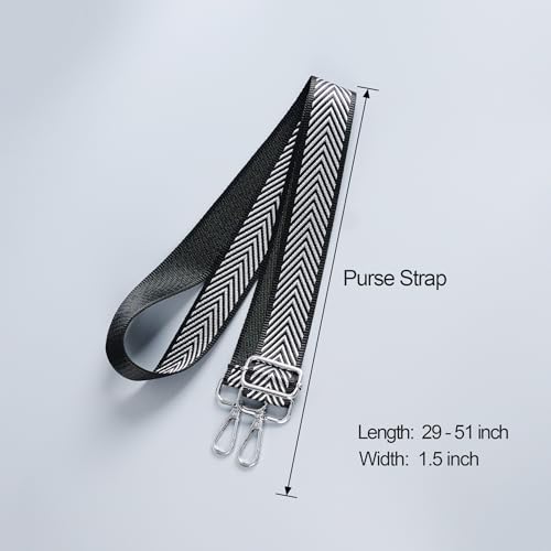 Image of chushui Silver Hardware Purse Strap,Replacement Crossbody Adjustable Shoulder Strap for Handbag Bag