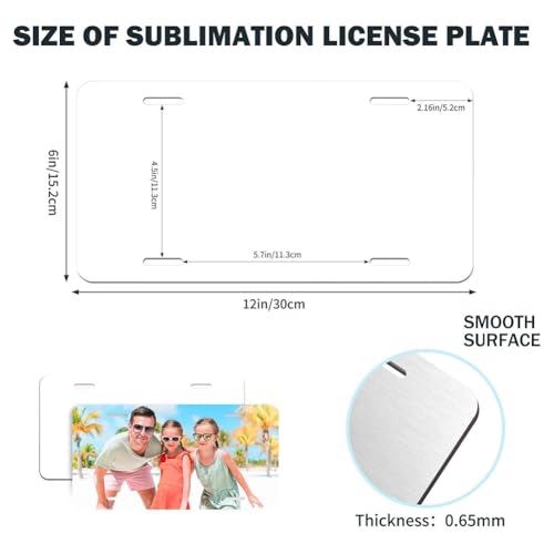 Plaque d'immatriculation de sublimation blanks pour remplacer un support auto abîmé - 6