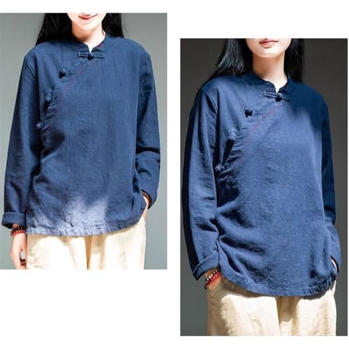 Chemise ample et décontractée en coton et lin de qualité
