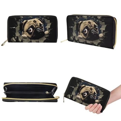 Image of HUGS IDEA Leather Purses and Handbag for Women Bucket Bag with Wrist Wallet 2 Packs