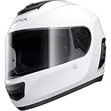 Sena Momentum INC Full Face Street Motorcyle Helmets - Glossy White Large