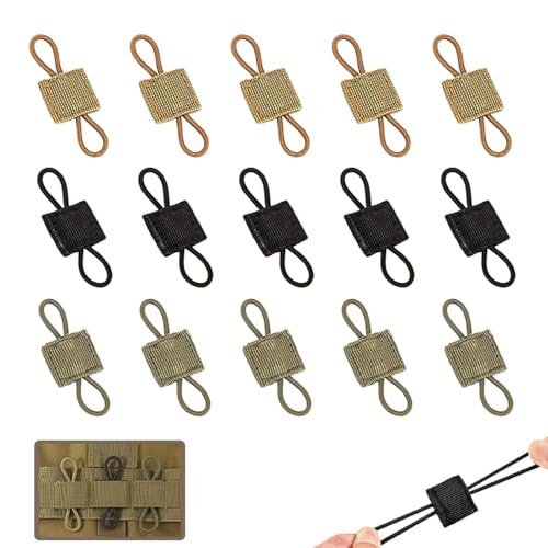 RHQFDM 15 PCS unidades de correas retenedoras de sistema molle accesorios tácticos chalecos mochilas accesorios mochila táctica chaleco bolsa de molle accesorios para chalecos tácticos