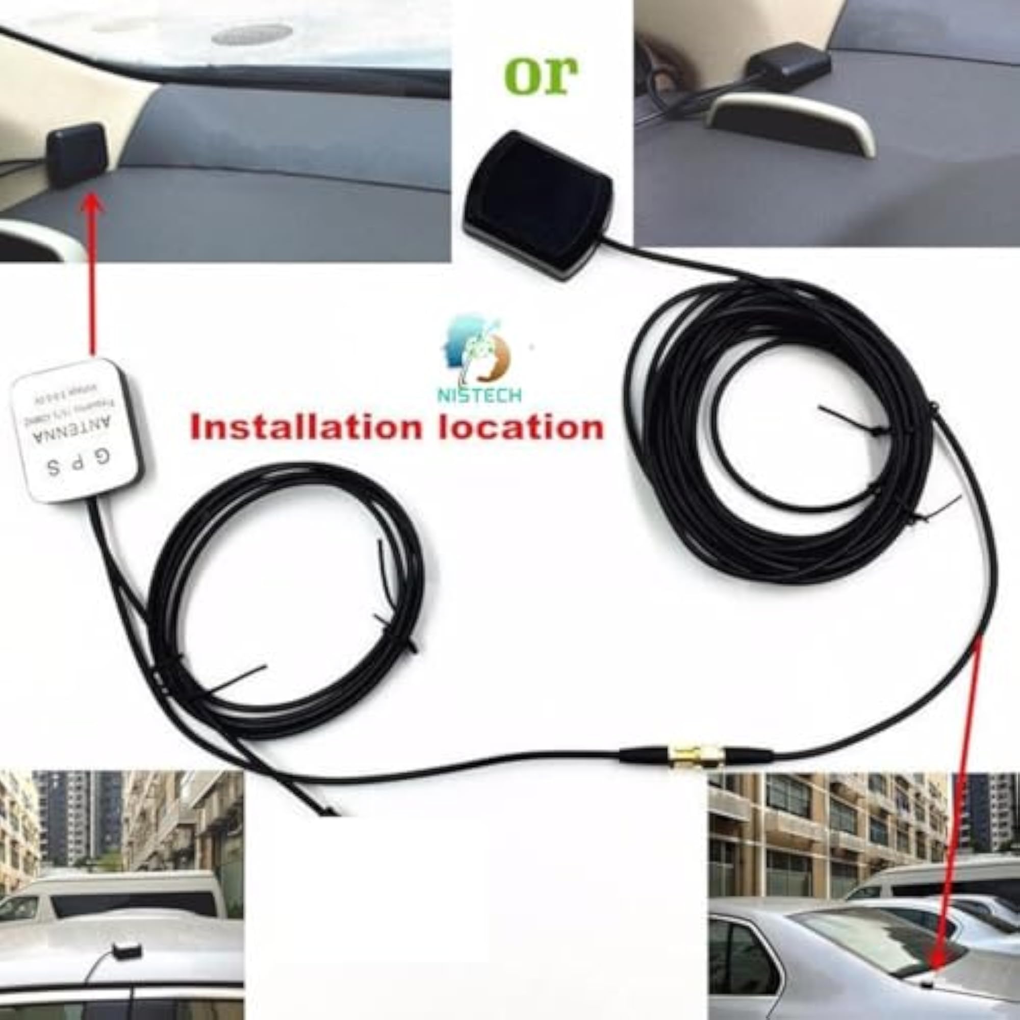 NISTECH 28dbi GPS Antenna with SMA Male Plug