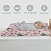 Pink Santa Christmas Trees Baby Changing Pad Covers for Boy Girl Santa Gifts Pine Fir Leaves Candy Love Fitted Changing Table Mats Winter Holiday Festive Soft Diaper Change Table Sheets 32''×16''