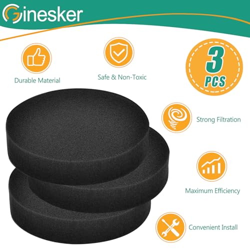 Image of 3 Pack Filter for Bissell Powerforce Helix Turbo Rewind Bagless Cleanview 1797 2191 2190 1700 2258 3534 2492 3675 Upright Vacuum, Premotor Foam Filters Replacement Part #1608225