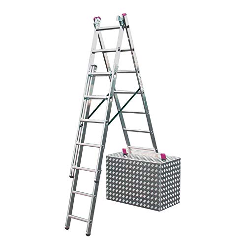 Krause Corda Alu Vielzweckleiter Treppenleiter 3x7 Tritte Leiter Treppenfunktion Klappleiter Anlegeleiter Mehrzweckleiter Stehleiter ausziehbar Cover