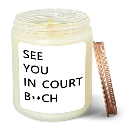 Likjad Funny Lawyer Gifts - Lavender Candle, Law Student & Graduation Gifts, Scented Candles for Lawyers