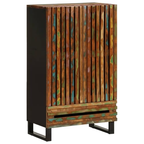 vidaXL Aparador Alto Madera Maciza de Acacia 60x34x100 cm, aparador Alto, Armario Auxiliar, aparador de almacenaje, aparadores Altos