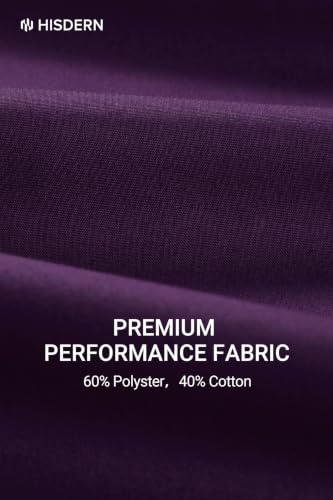 Image of HISDERN Mens Dress Shirts Long Sleeve Button Down Casual Shirts for Men Inner Contrast Formal Business Tuxedo Wedding Shirt