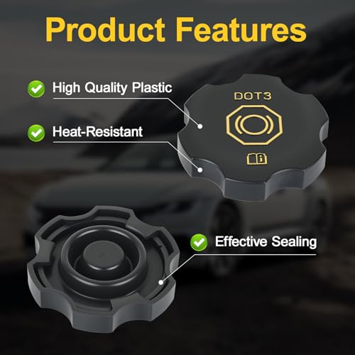 image for Kernmax 20760280 Dot 3 Brake Fluid Cap Replacement, Brake Master Cylin