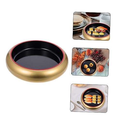 Plato redondo elegante de plástico para sushi miniatura 6